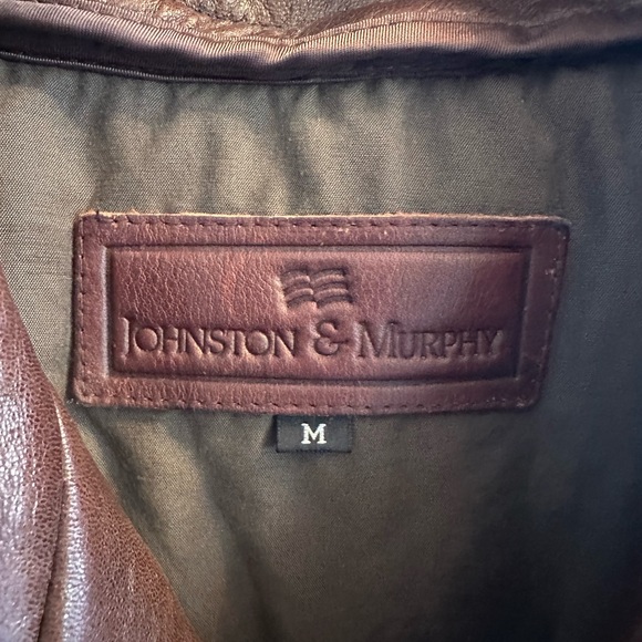 Johnson & Murphy lined lamb leather coat retail $2200 free Fendi Burberry scarf - Picture 7 of 10